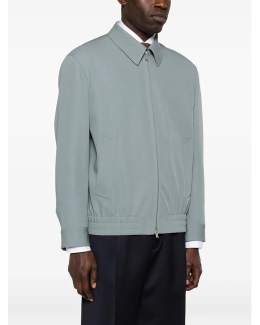 Lardini Blue Aiden Zip-Up Jacket for men