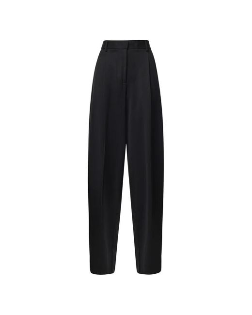 ANDAMANE Black Pleated Tailored Trousers