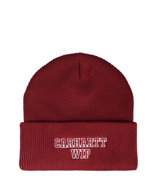 Carhartt Red Logo Beanie Hat for men