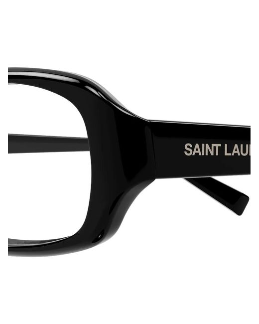 Saint Laurent White Rectangle-Frame Glasses