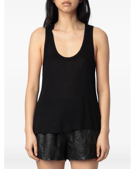 Zadig & Voltaire Black Bianca Lr Wings Strass