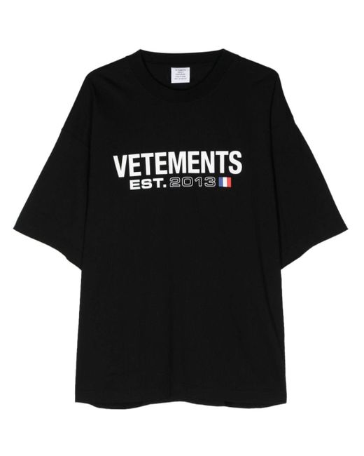 T-shirt con stampa di Vetements in Black da Uomo