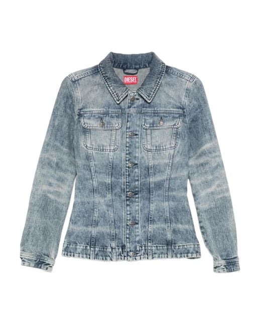 DIESEL Blue Button-Fastening Denim Jacket