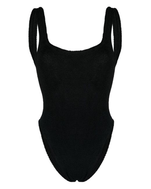 Hunza G Black Nile Square-neck One-piece Swimsuit
