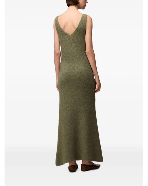 RETORI Green Brushed Cashmere Maxi Dress