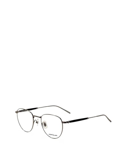 Montblanc White Round-Frame Glasses for men
