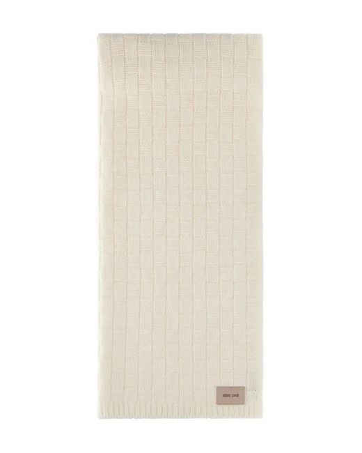 Sciarpa Con Logo di Roberto Cavalli in Natural da Uomo