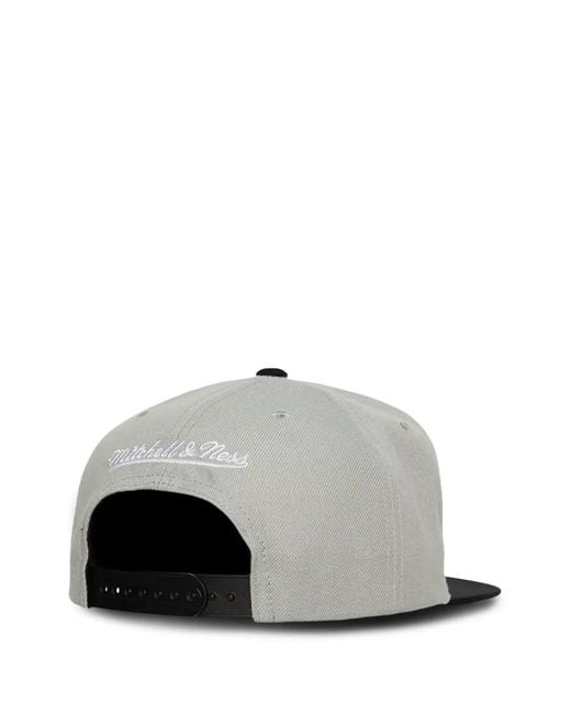 Mitchell & Ness White Logo Snapback Cap for men