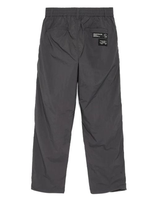 Izzue Gray Logo-Printed Pants for men