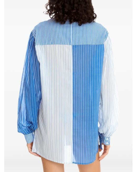 Amir Slama Blue Striped Shirt