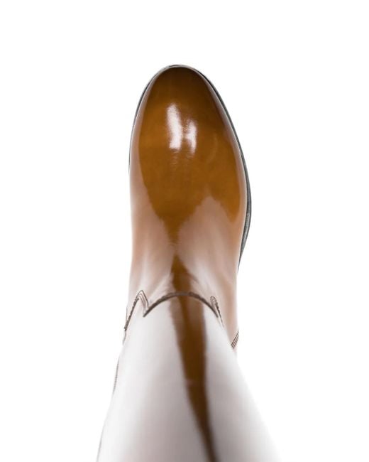 Santoni Brown High Boots