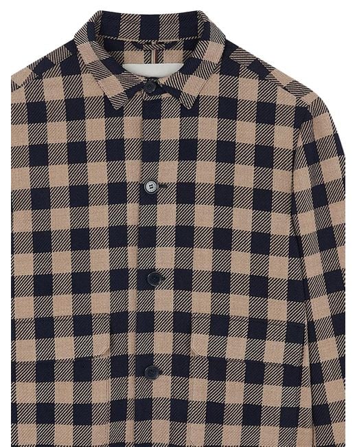 Paul & Shark Gray Check-Pattern Blouson for men