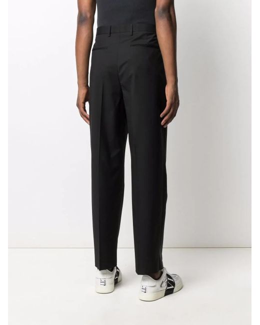 Valentino Garavani Blue Straight-Leg Tailored Trousers for men