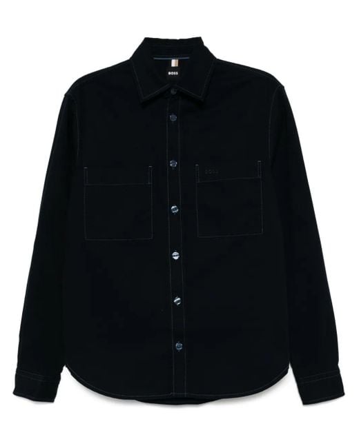 メンズ Boss ロゴ シャツ Black
