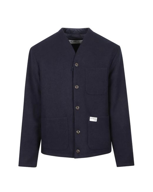 Fay Blue Archive Reversible Padded Wool Jacket for men