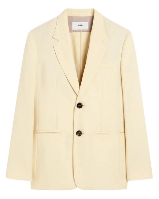 AMI Semi-Gevoerde Blazer in het Natural