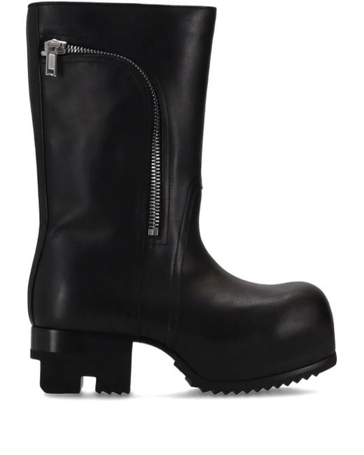 Rick Owens Bauhaus Ballast 50mm レザーブーツ Black