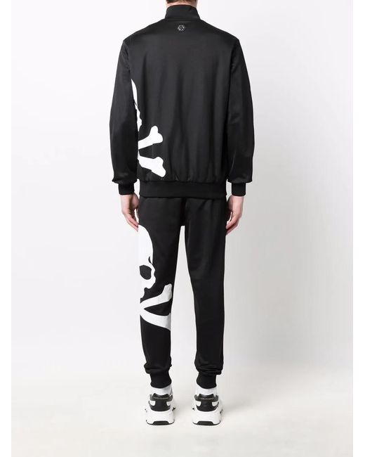 Philipp Plein Black Logo-print Tracksuit Set for men
