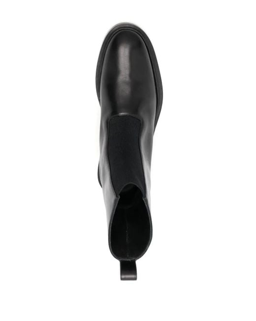 Jil Sander Black Chunky Leather Boots