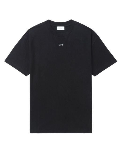 Off-White c/o Virgil Abloh Black T-Shirt mit Logo-Print