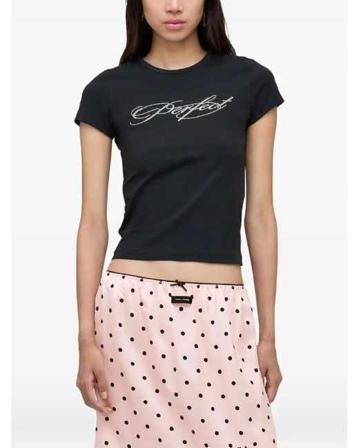 Marc Jacobs Black Embellished T-Shirt