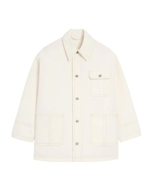 AMI White Cotton Worker Jacket
