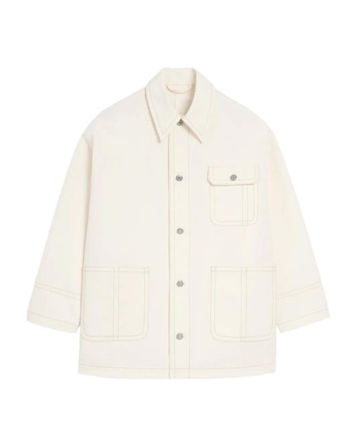 AMI White Cotton Worker Jacket
