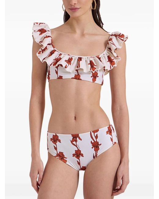 LaDoubleJ Bikini Met Ruches in het White
