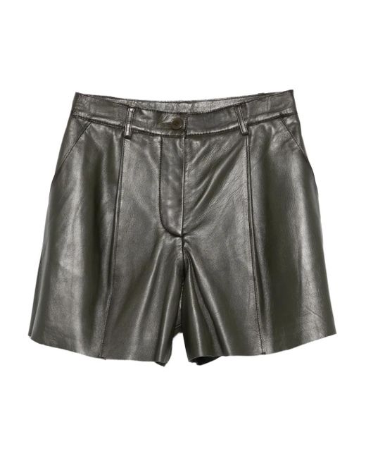 P.A.R.O.S.H. レザー ショートパンツ Gray
