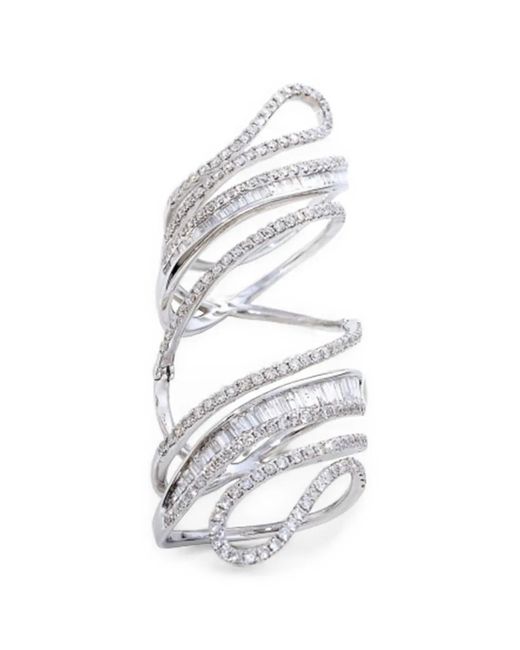 Graziela White Hinged Paisley Diamond Ring