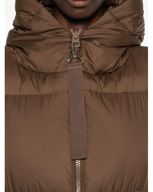 Marc O' Polo Brown Hooded Quilted Vest