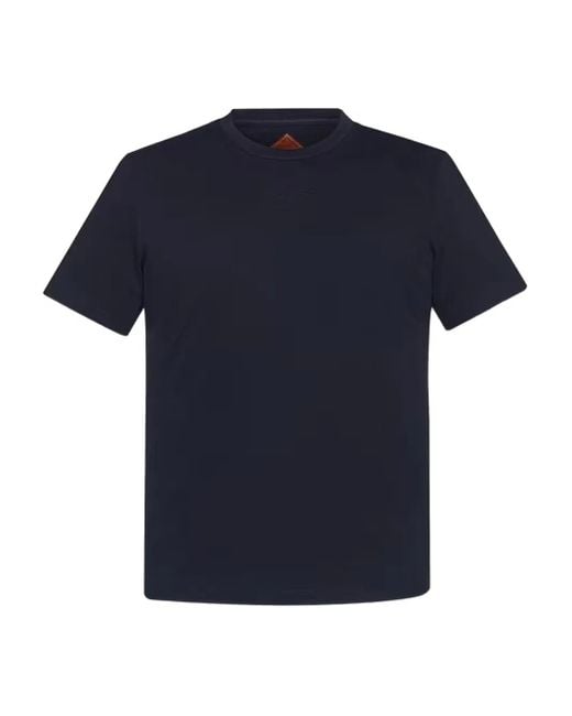 MCM Blue Crew-Neck Plain T-Shirt