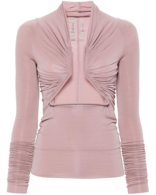 Top con cut-out di Rick Owens in Pink