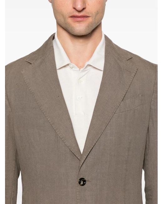 Dell'Oglio Brown Single-Breasted Suit for men