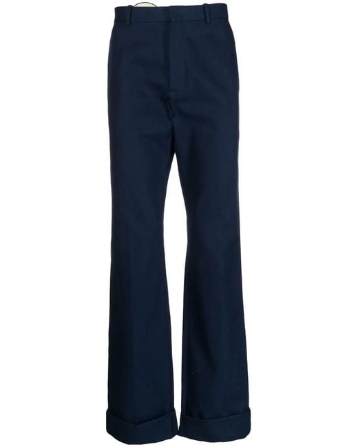 Raf Simons Blue Tailored Straight-Leg Trousers for men