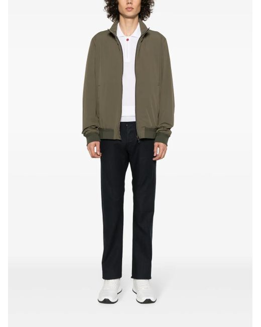 Herno Green Taffeta Bomber Jacket for men