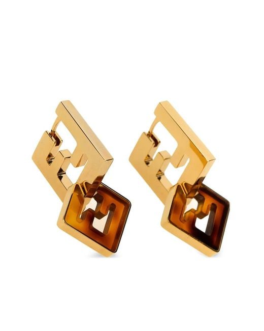 Pendientes Forever Fendi de color Metallic