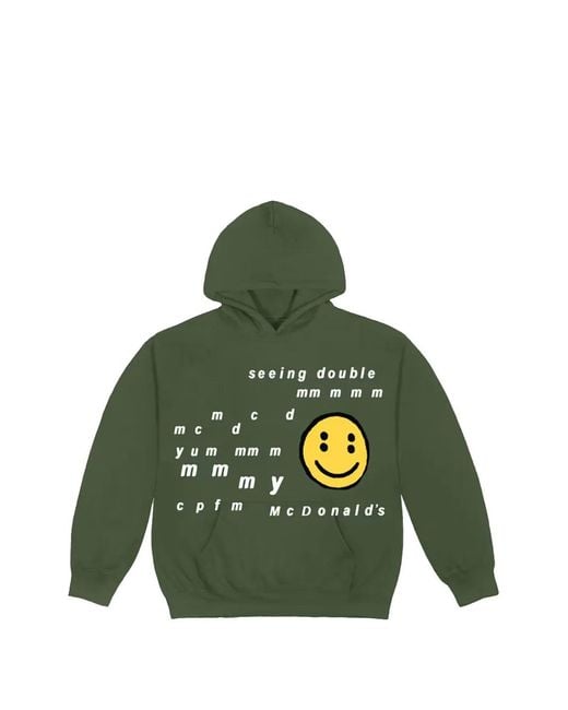 Travis Scott Green X Cactus Plant Flea Market X Mcdonald's Seeing Double Hoodie for men