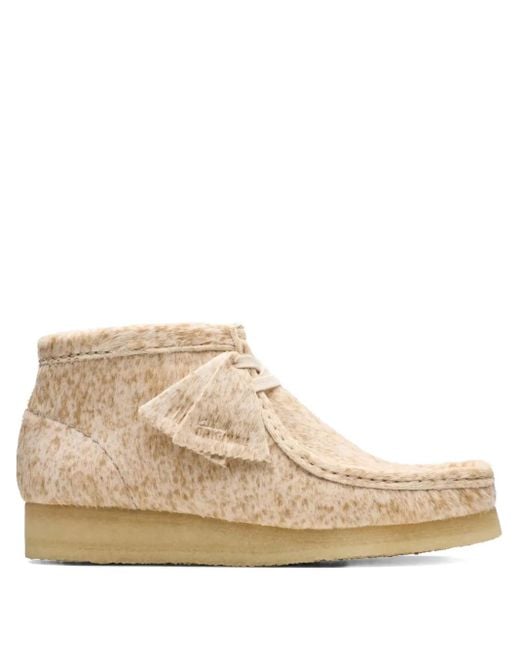 Clarks Natural Wallabee Calf-Hair Sneakers