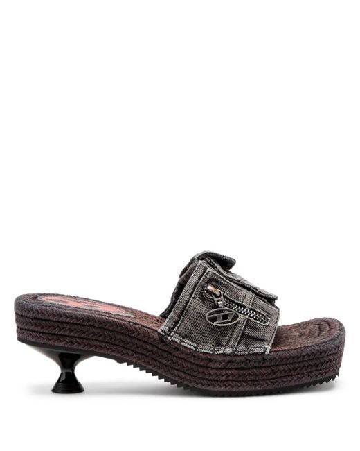 DIESEL Black D-Ibiza 40 Pck Mules