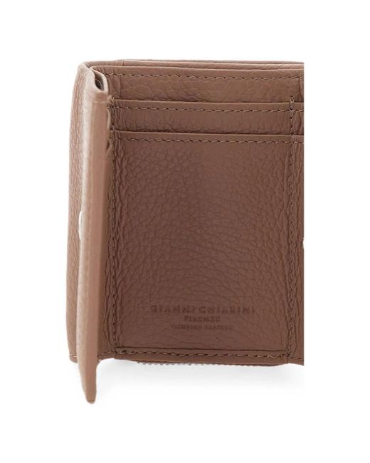 Gianni Chiarini Brown Portefeuille Grain En Cuir Grainé
