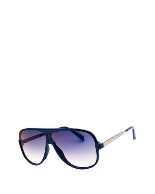 Guess Blue Gradient-Lens Geometric-Frame Sunglasses for men