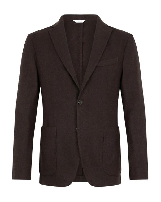 Boglioli Black Patch-Pockets Two-Button Jacket for men