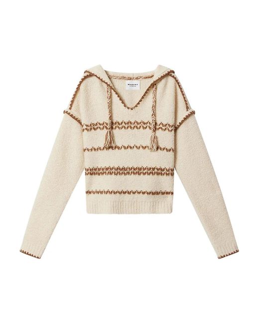 Isabel Marant White Ecru Bronze Wool Jersey
