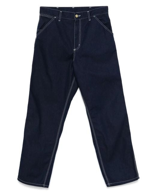 Carhartt Blue Single Knee Heart Pant for men