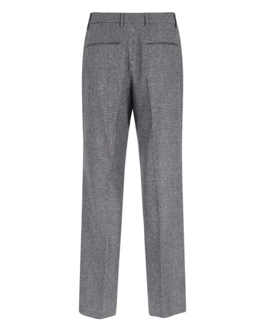 Tagliatore Gray Double-Breasted Checkered Suit for men