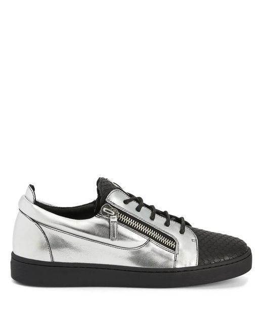 Giuseppe Zanotti Black Frankie Double-Zip Low-Top Sneakers for men