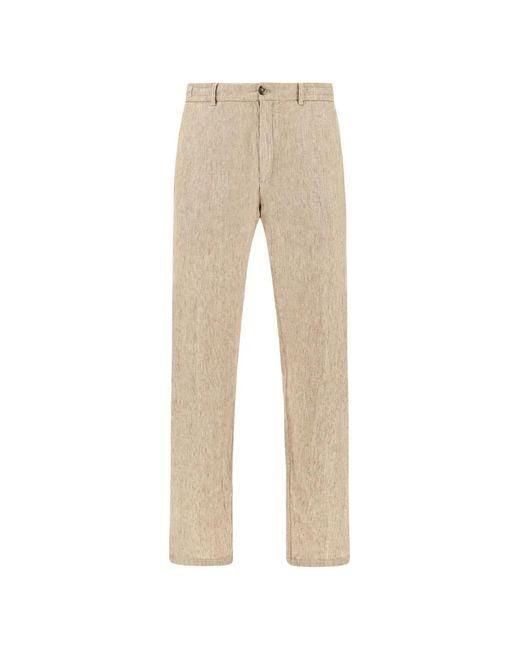 Paul & Shark Natural Buttoned-Pockets Chino Trousers for men