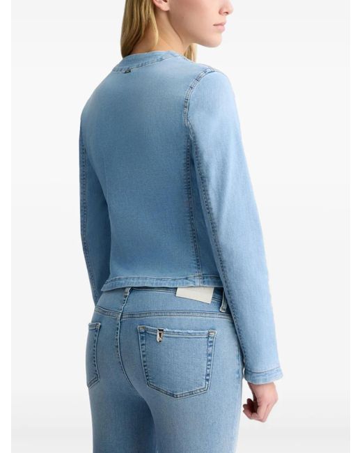 Liu Jo Blue Jeansjacke mit Knopfleiste