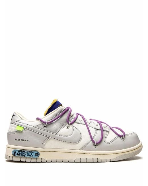 NIKE X OFF-WHITE White Dunk Low "Lot 48" Sneakers